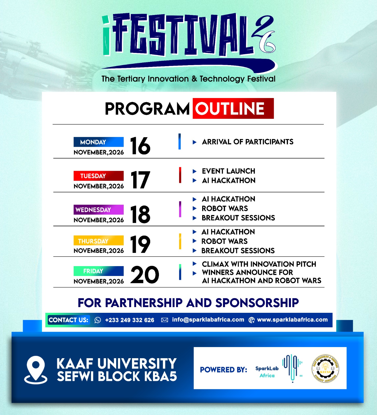 iFESTIVAL 2026 call for sponsors poster